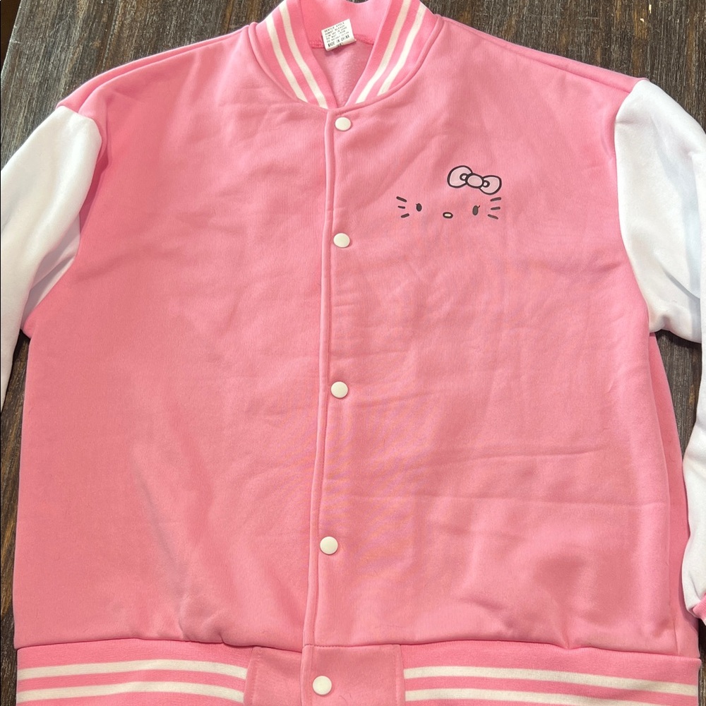 Pink and White Varsity Jacket - Picture 2 of 10